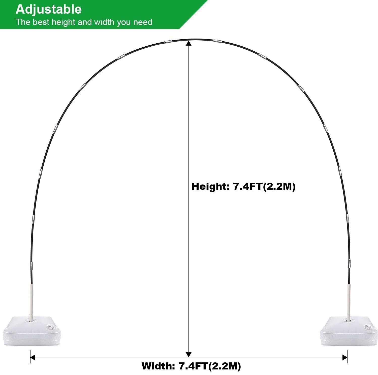 IDAODAN Balloon Arch Kit, Balloon Arch Stand with Base, Adjustable Wide Garland Arch for Wedding Baby Shower Birthday Party Supplies Decorations