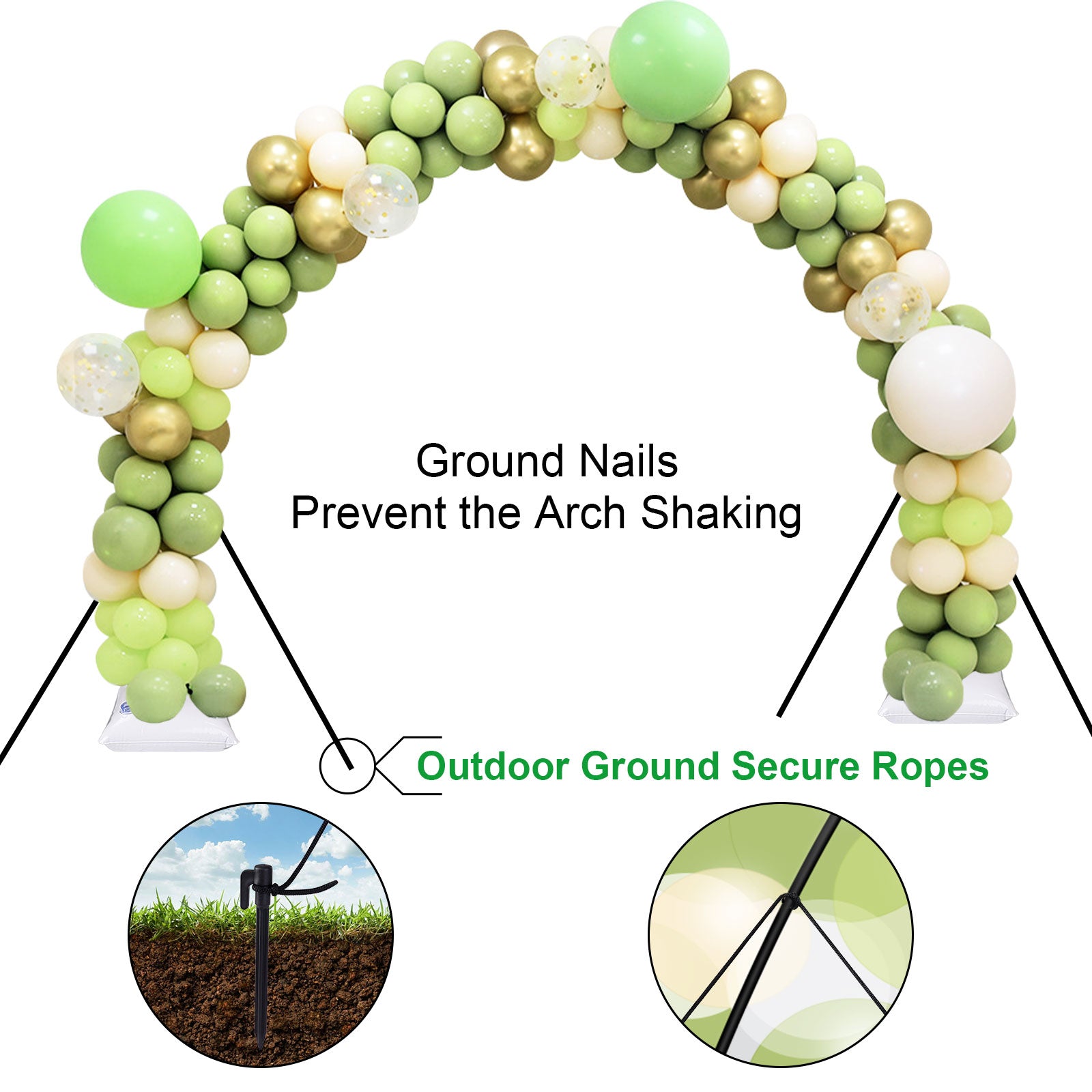 IDAODAN Balloon Arch Kit, Balloon Arch Stand with Base, Adjustable Wide Garland Arch for Wedding Baby Shower Birthday Party Supplies Decorations