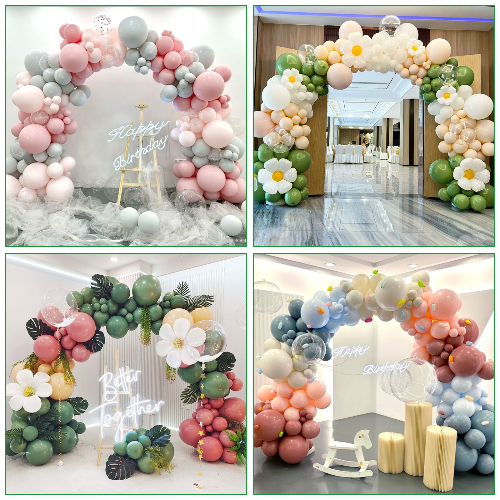IDAODAN Balloon Arch Kit, Balloon Arch Stand with Base, Adjustable Wide Garland Arch for Wedding Baby Shower Birthday Party Supplies Decorations
