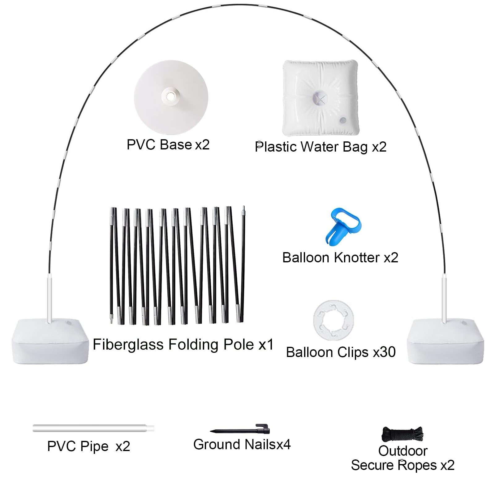 IDAODAN Balloon Arch Kit, Balloon Arch Stand with Base, Adjustable Wide Garland Arch for Wedding Baby Shower Birthday Party Supplies Decorations